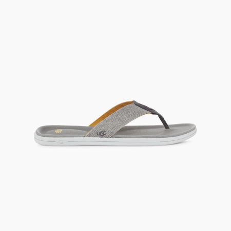 UGG Brookside Canvas Light Blue Flip Flops for Men (CHLK63952)